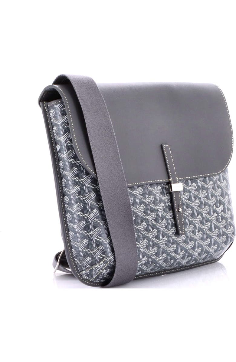 Pre-Owned Goyard Coursier Messenger Bag Coated Canvas and Leather, Alternate, color, Gray