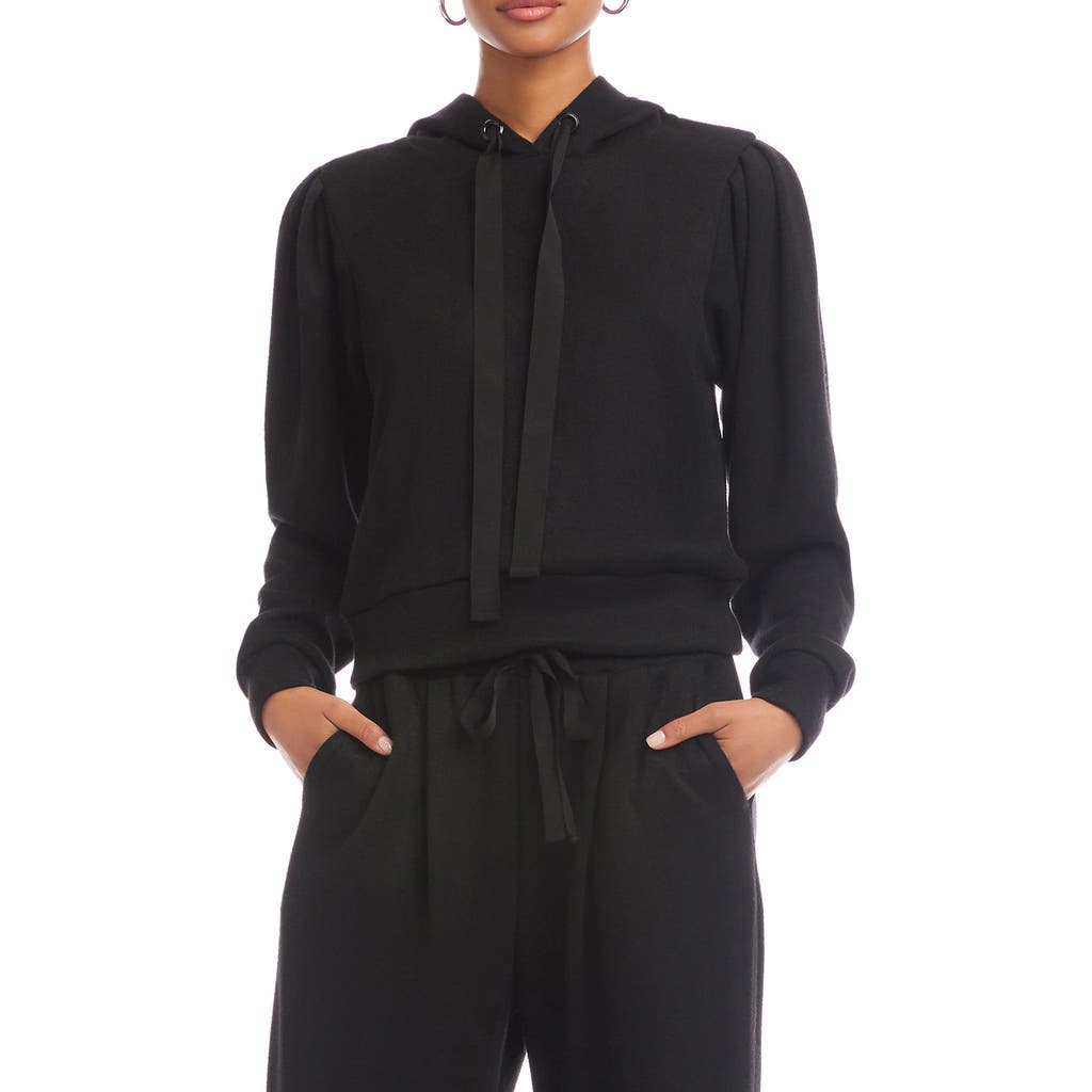 Fifteen Twenty Nyri Pleat Shoulder Hoodie In Black