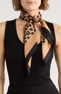 Kate Spade New York modern leopard silk square scarf