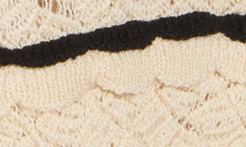 Dr2 By Daniel Rainn Pointelle Scalloped Sweater In Natural