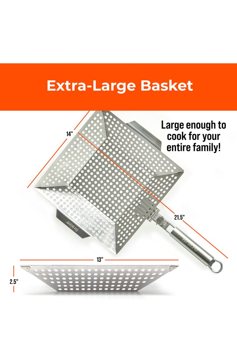 Braize Heavy Duty Grill Basket, Alternate, color, Grey