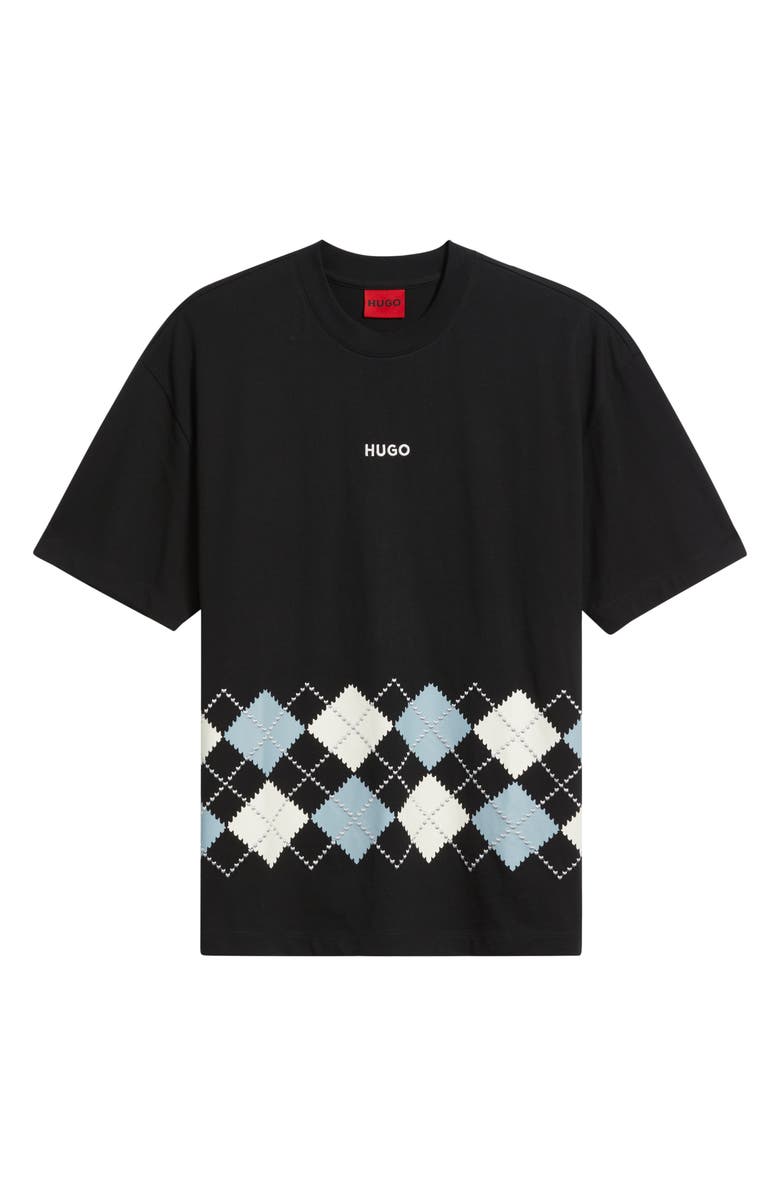 HUGO Dulapo Argile Cotton T-Shirt, Alternate, color, Black