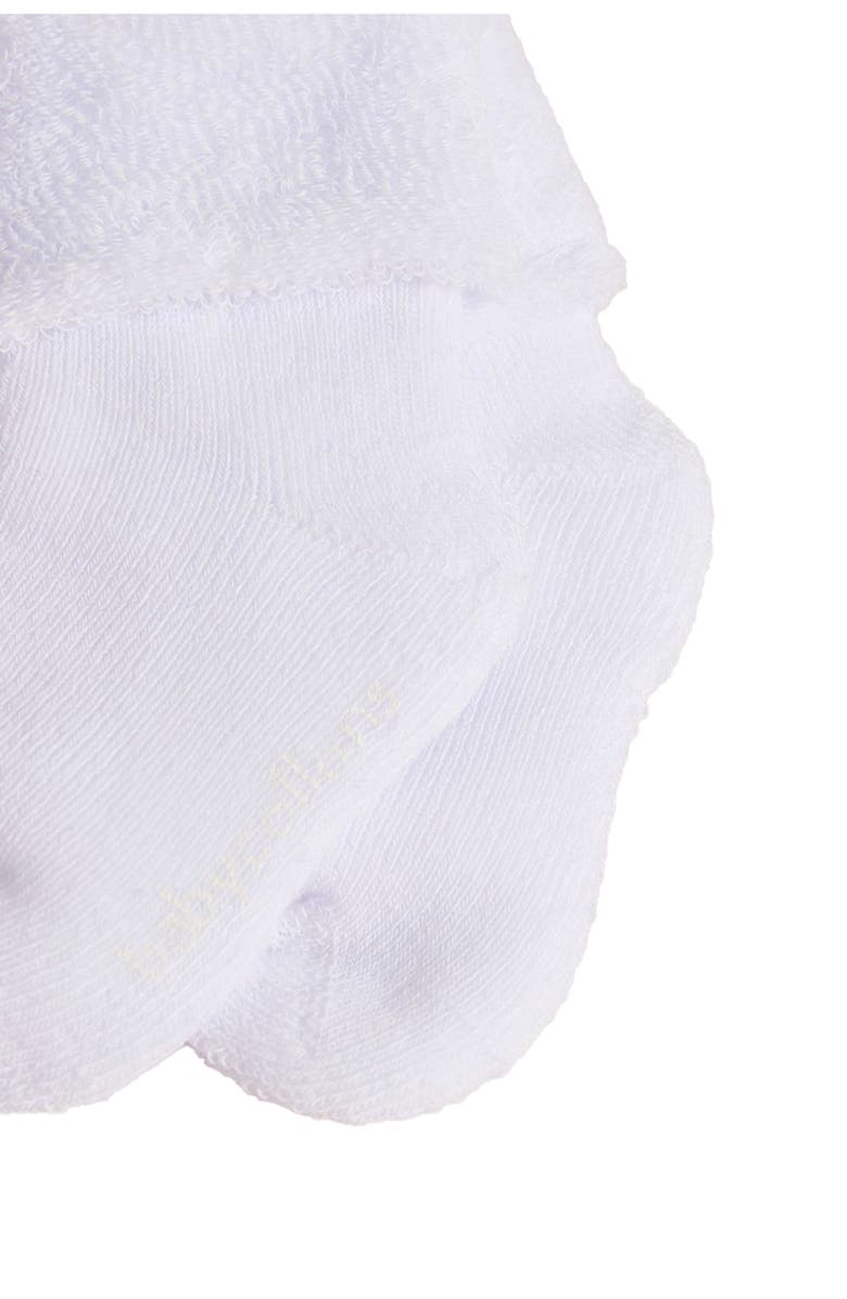 Babycottons Premium Cotton Towel Sock 2-Pack for Infant, Alternate, color, White