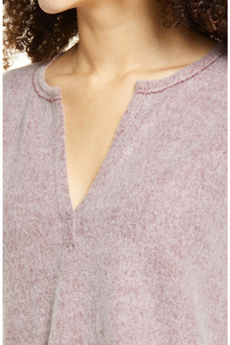 V-Neck Top, Alternate, color, BURGUNDY