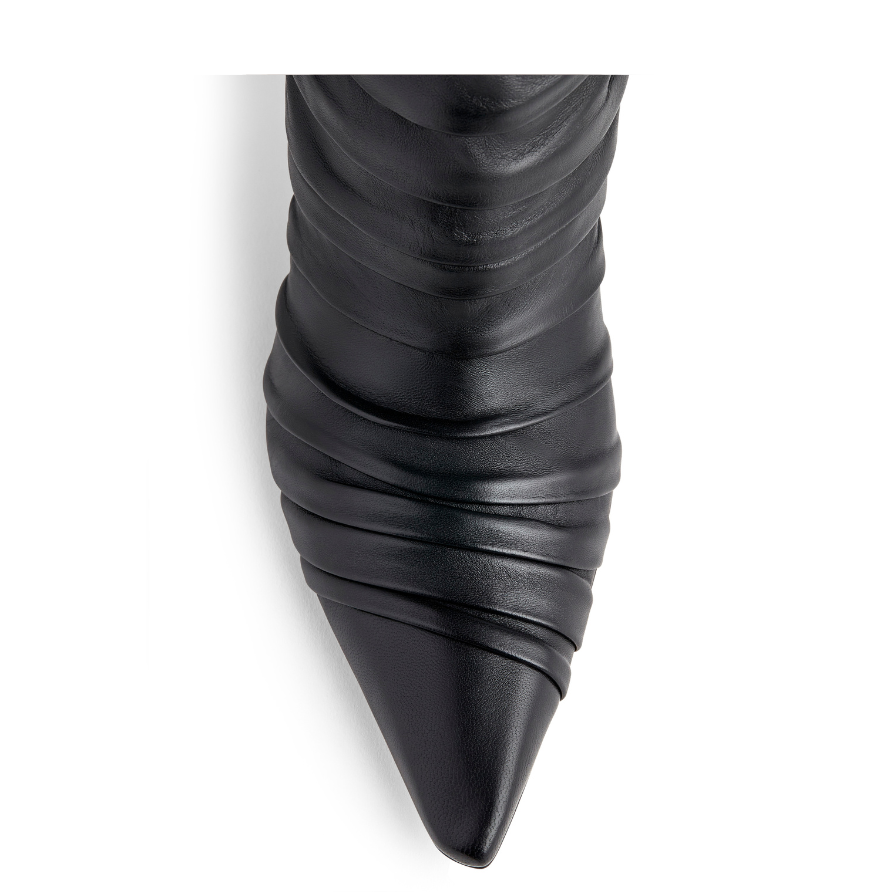 Neil J. Rodgers Plisse Ankle Boot, Alternate, color, Black Nappa