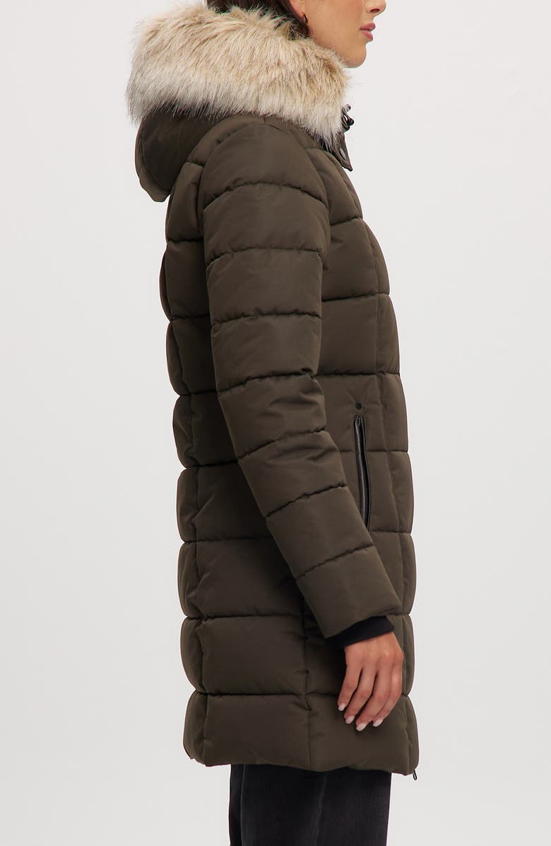 Noize Hannah Faux Fur Trim Hooded Parka, Alternate, color, Forest