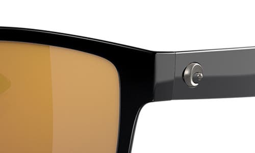 Costa Del Mar 58mm Polarized Sqaure Sunglasses In Black