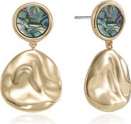 Ettika Abalone Inlay Drop Earrings