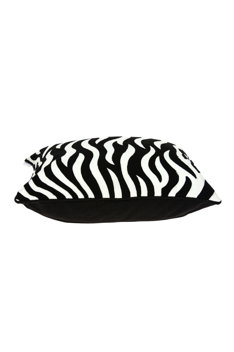 Simba Decorative Accent Pillow, Alternate, color, BLACK