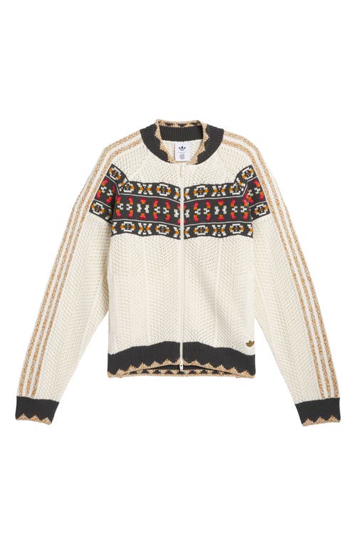 Adidas Originals X Clot By Edison Chen Knit Track Jacket In White