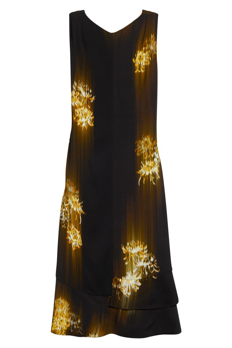 Rhetta Asymmetric Midi Dress, Alternate, color, BLACK MULTI