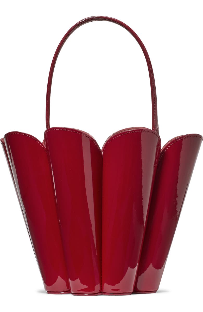 Kate Spade New York the spade patent leather bucket bag, Alternate, color, Dark Scarlet