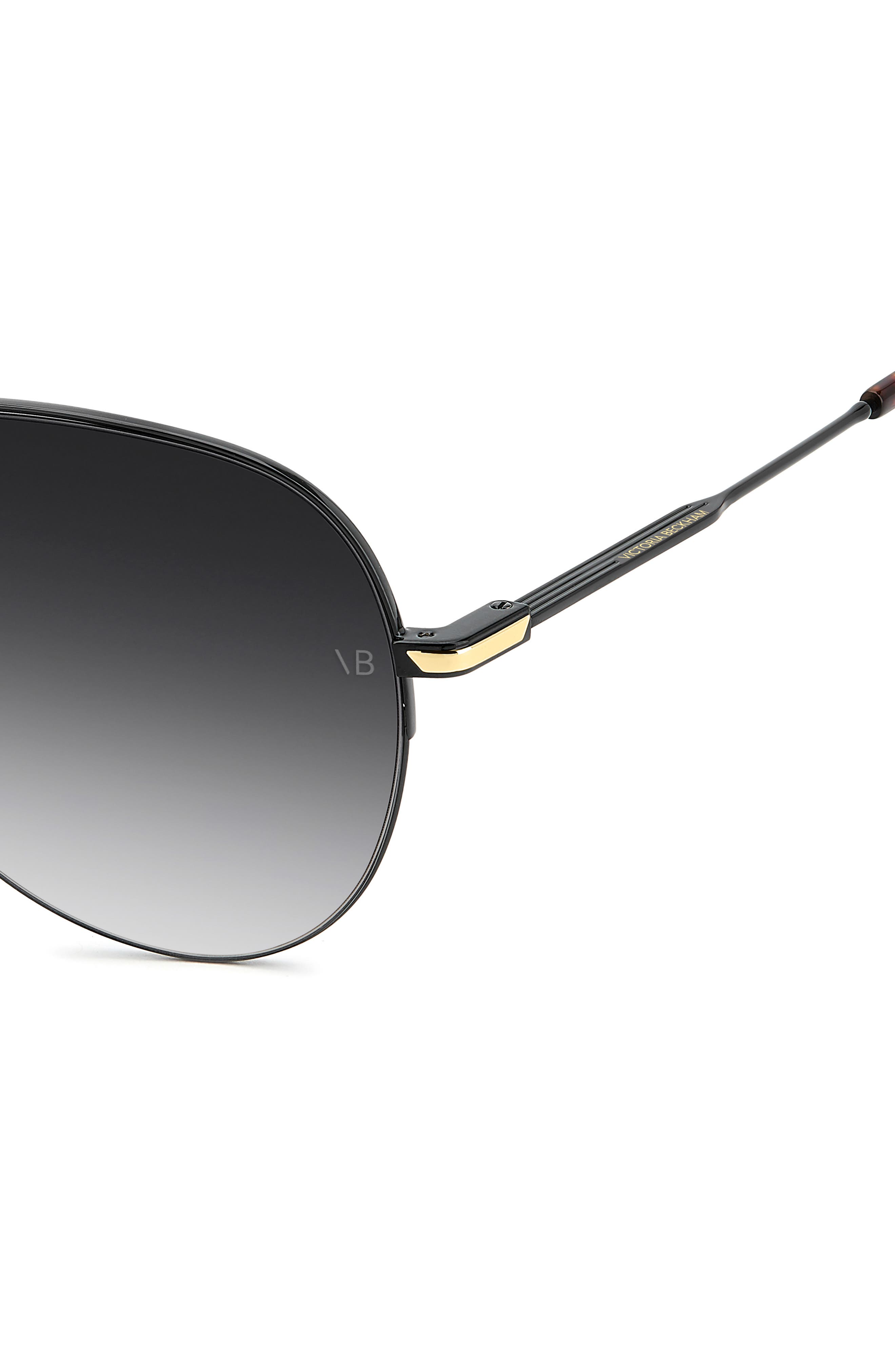 Victoria Beckham Pilot 62mm Aviator Sunglasses (Women  display picture 3