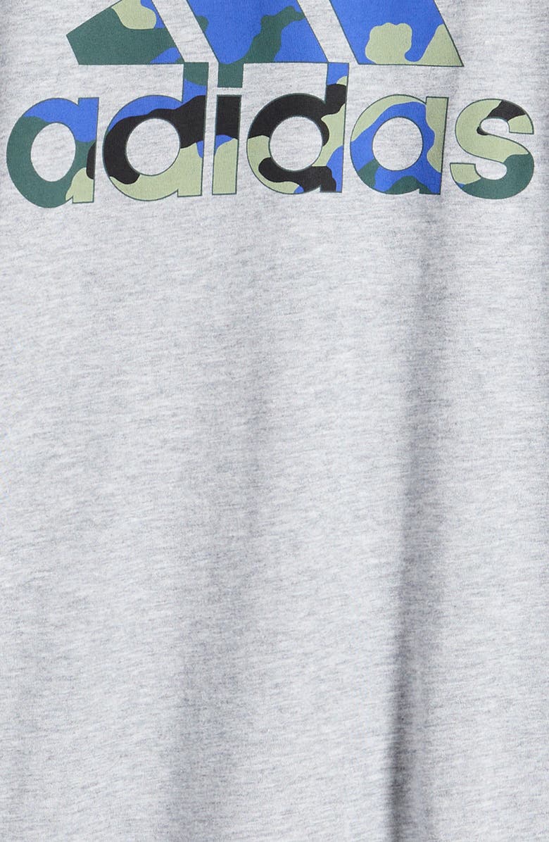 adidas Kids' Camo Logo Long Sleeve Graphic T-Shirt, Alternate, color, 
