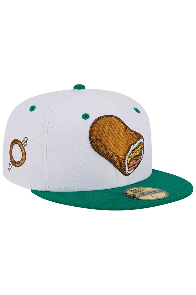 Men's New Era White Omaha Storm Chasers Theme Nights Omaha Runzas  59FIFTY Fitted Hat, Main, color, White