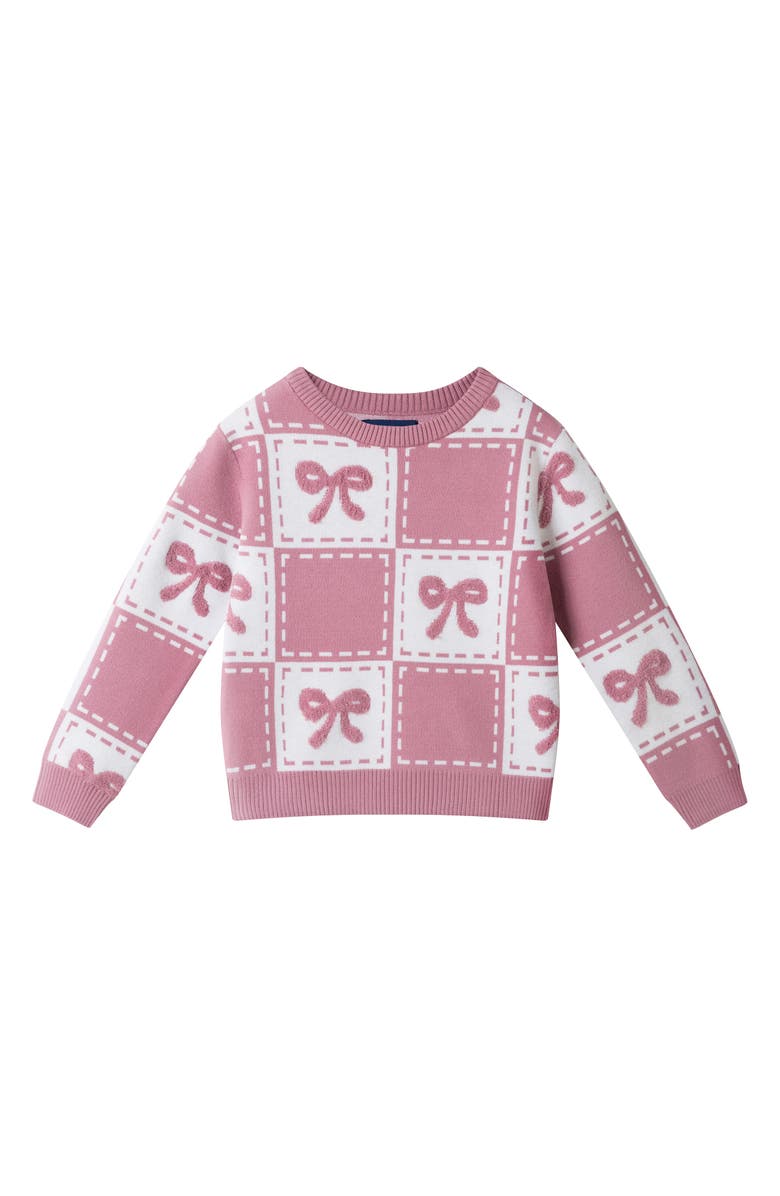 Andy & Evan Kids' Bow Chenille Sweater & Flare Leggings Set, Alternate, color, Pink Bows