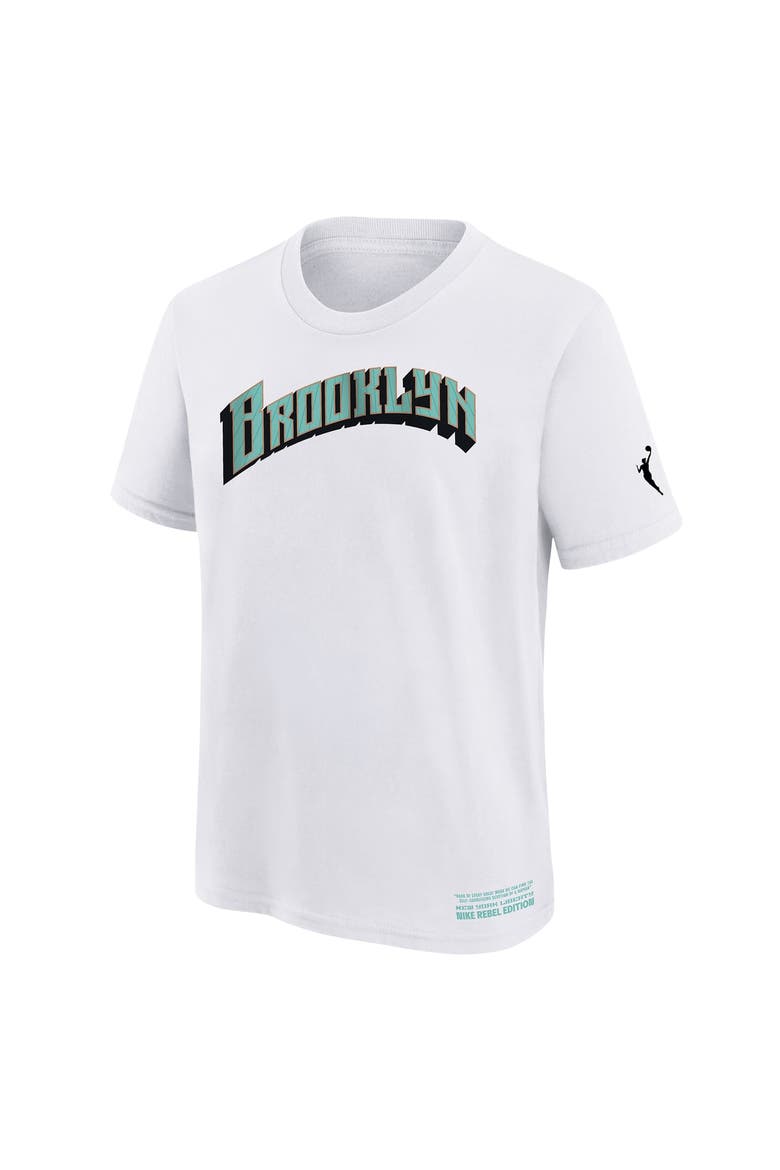Youth Nike  White New York Liberty Rebel Edition T-Shirt, Alternate, color, White
