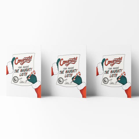 Holiday Winter Card Pack (3ct) The Naughty List