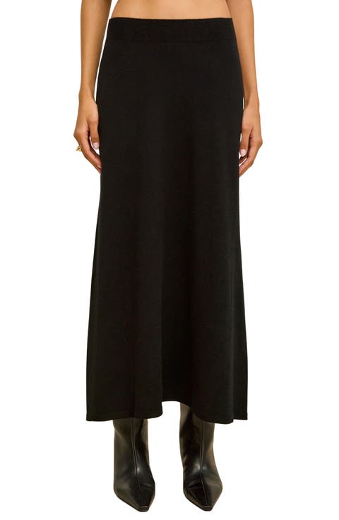 Infinity Merino Wool & Cashmere Blend Maxi Skirt