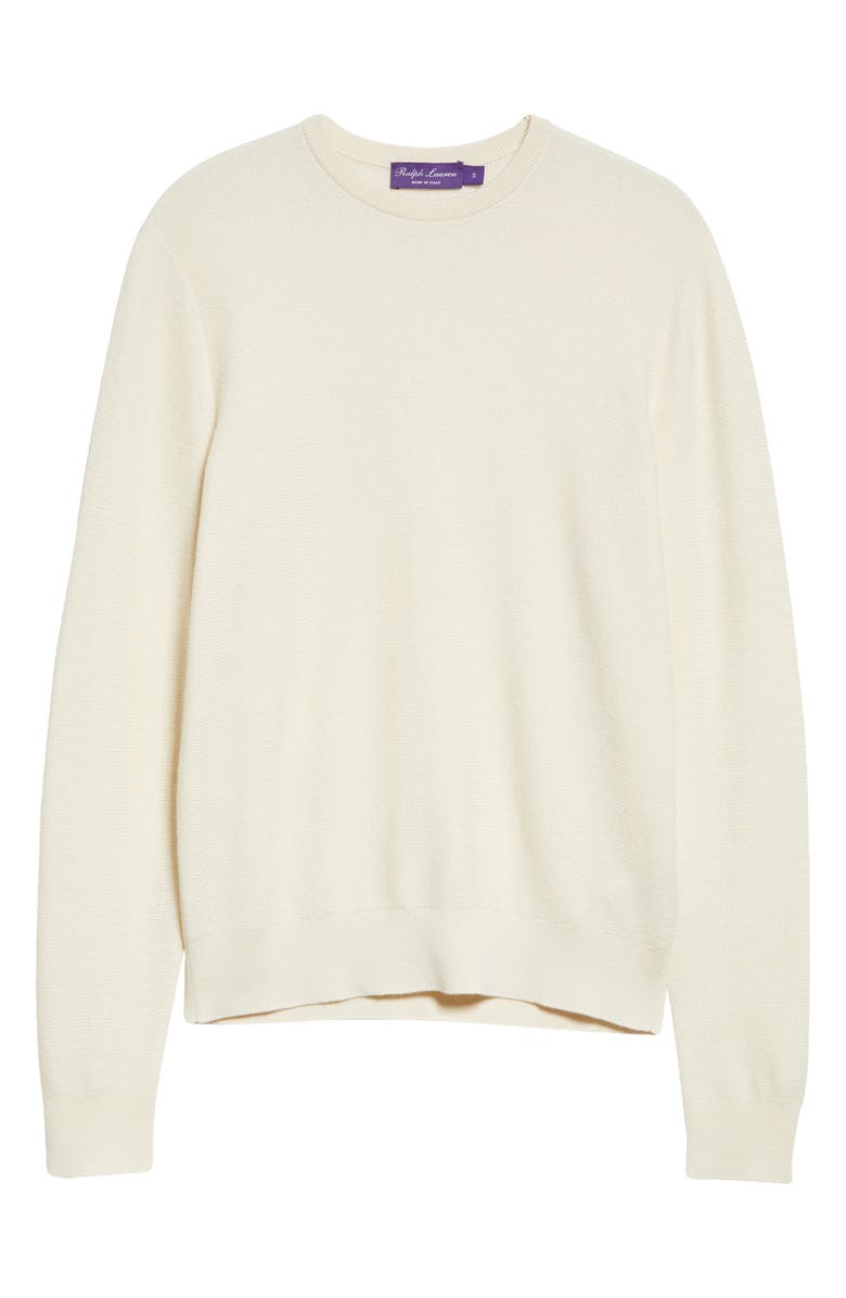 Ralph Lauren Purple Label Silk & Cashmere Crewneck Sweater, Alternate, color, 
