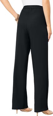 Roaman's Plus Size Wide Leg Bend Over® Pant