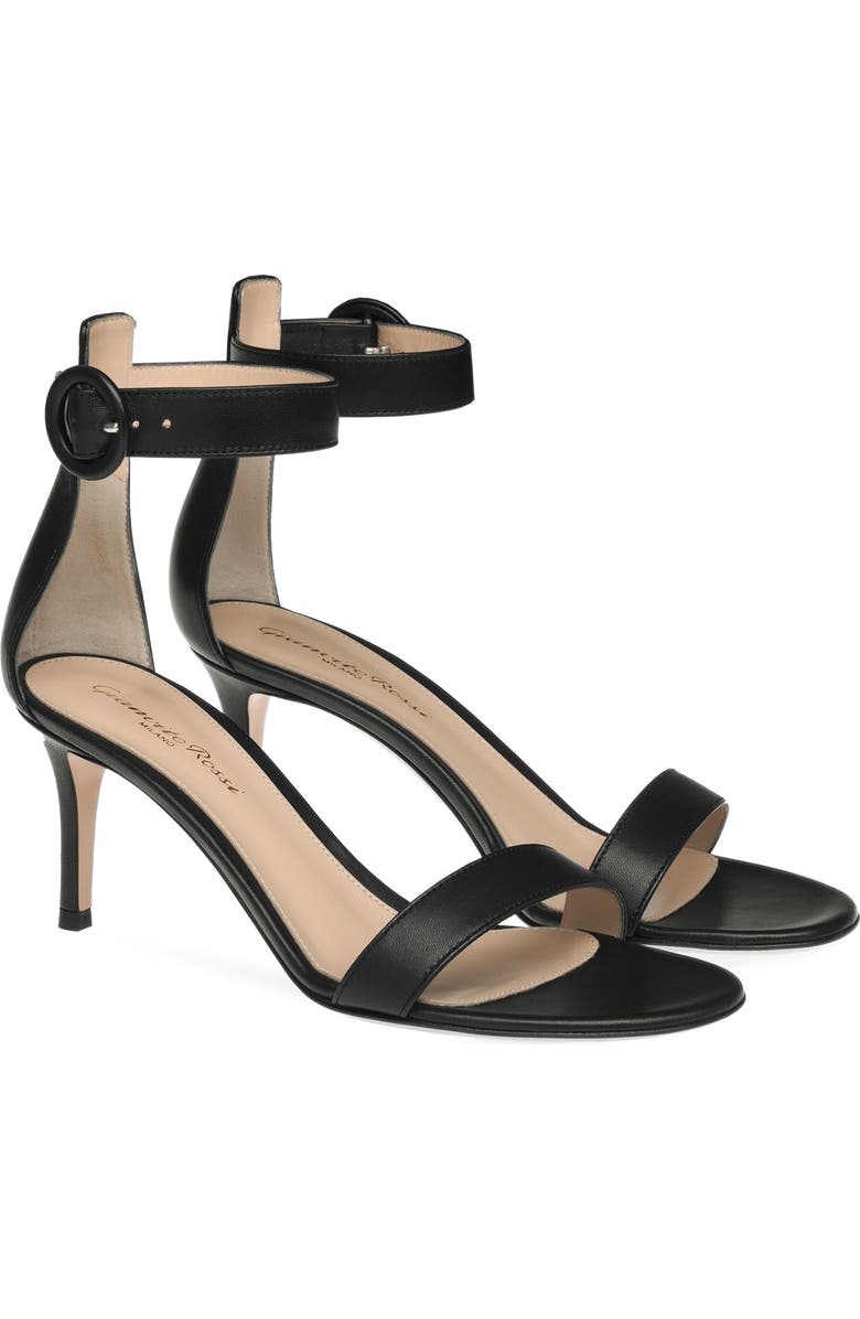 Gianvito Rossi Portofino 70 Sandals, Alternate, color, Black Leather