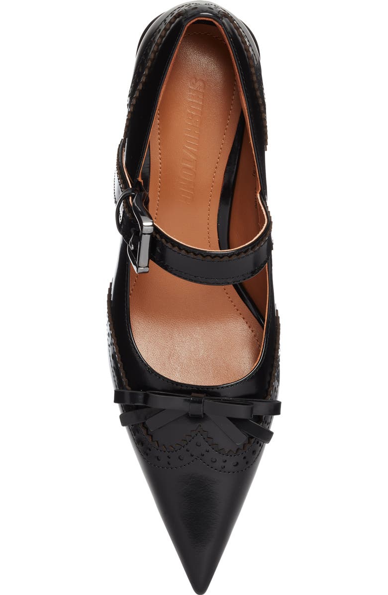 Shushu/Tong Bow Detail Pointed Toe Oxford Mary Jane Pump, Alternate, color,