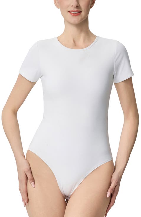 Women's Crew Neck Short Sleeve Bodysuit