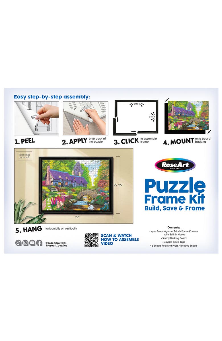 RoseArt Puzzle Frame Kit For 1000 Piece Jigsaws, Alternate, color, Multicolored