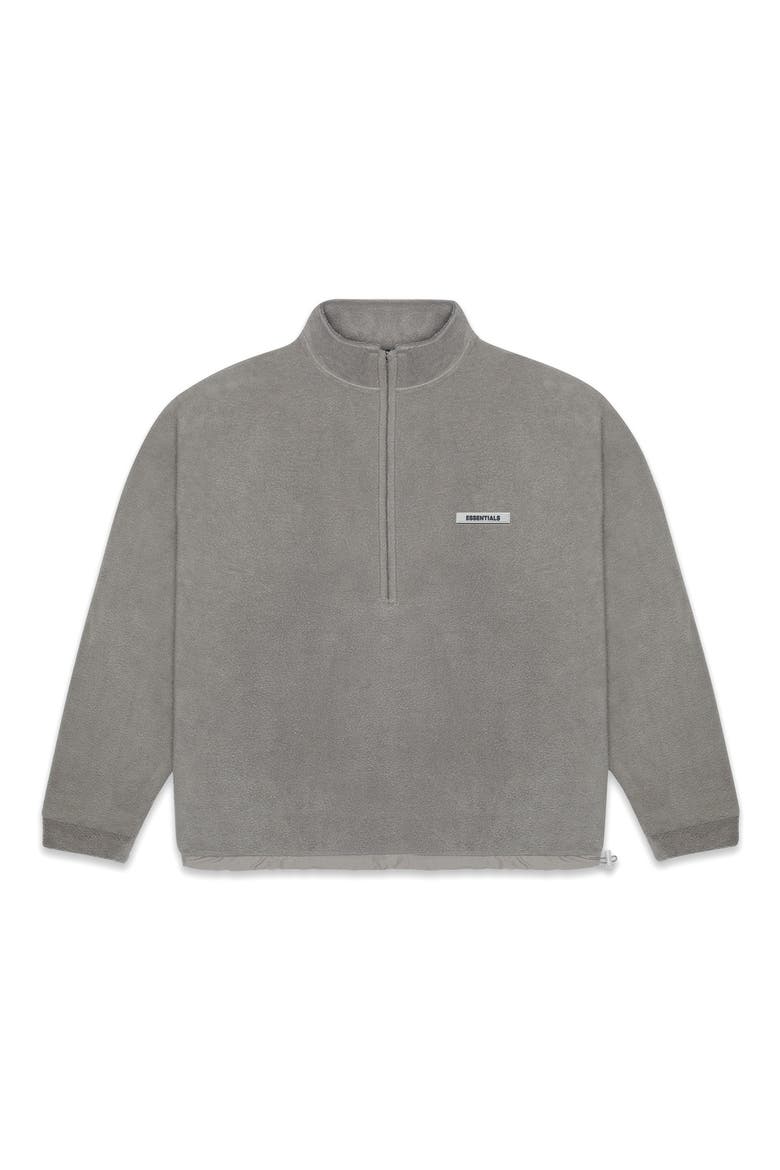 Half Zip Fleece Pullover, Alternate, color, GREY FLANNEL