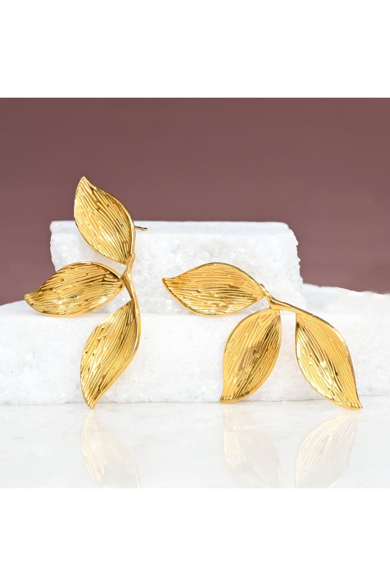 Golden Canopy Earrings, Alternate, color, Gold
