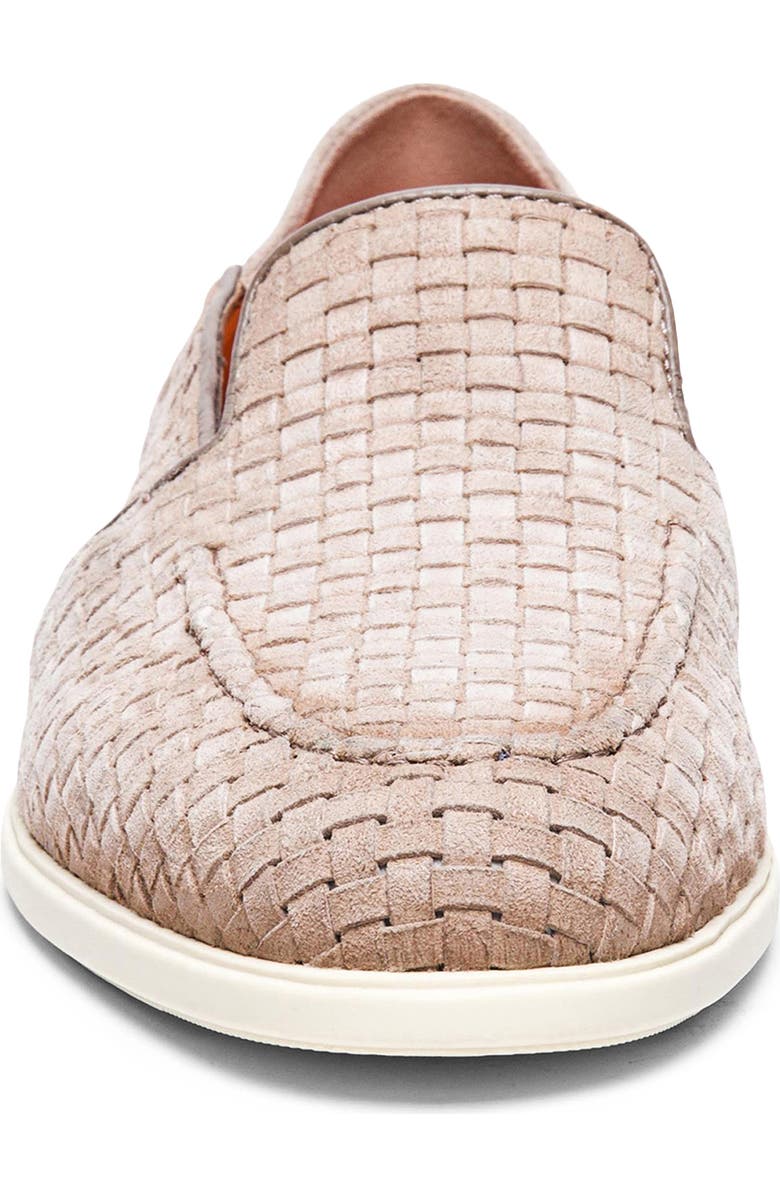 Santoni Woven Loafer, Alternate, color, Light Brown