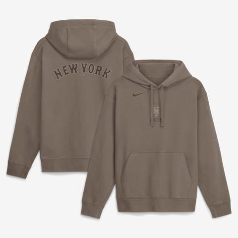 Men's Nike  Brown New York Mets Fashion Club Pullover Hoodie