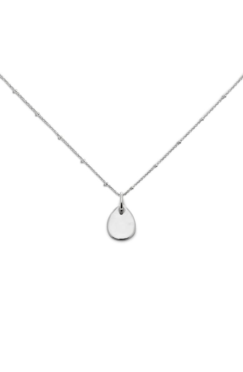 Monica Vinader Ziggy Petal Pendant Necklace, Main, color, Sterling Silver