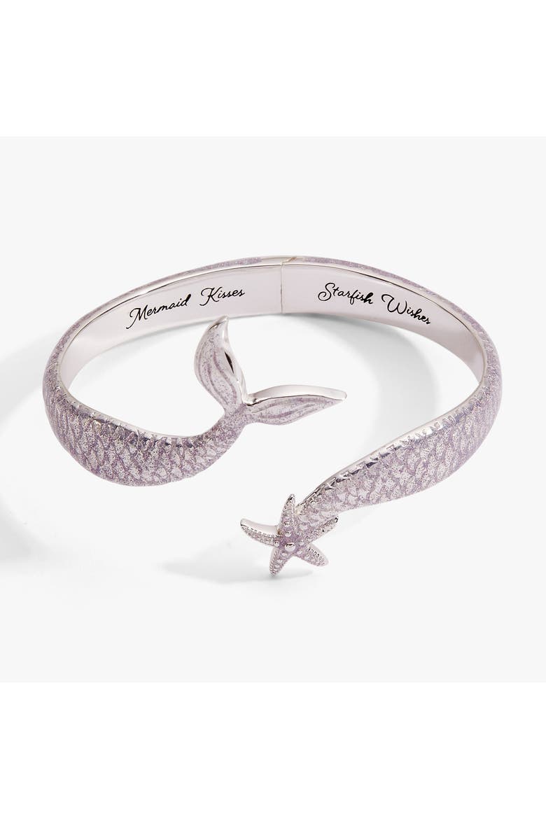 Salt + Sea 'Mermaid Kisses, Starfish Wishes' Cuff, Main, color, Silver