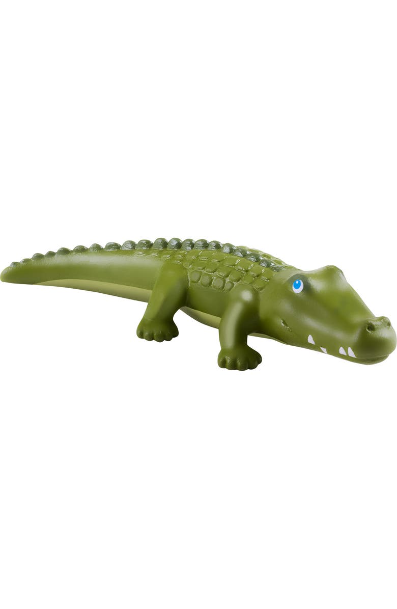 HABA Little Friends Crocodile - 7" Chunky Plastic Zoo Animal Toy Figure, Main, color, Multi