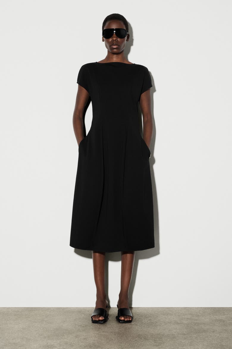 women's jersey midi dress Spartina Iris Jersey Midi Dress Kalalanta Jacobean Navy L