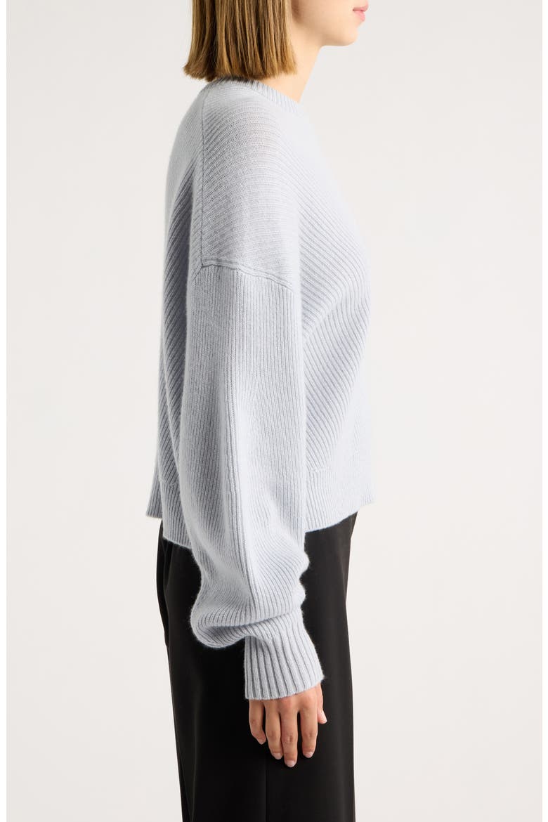 Crewneck Cashmere Sweater, Alternate, color, COOL FOG - 2TJ