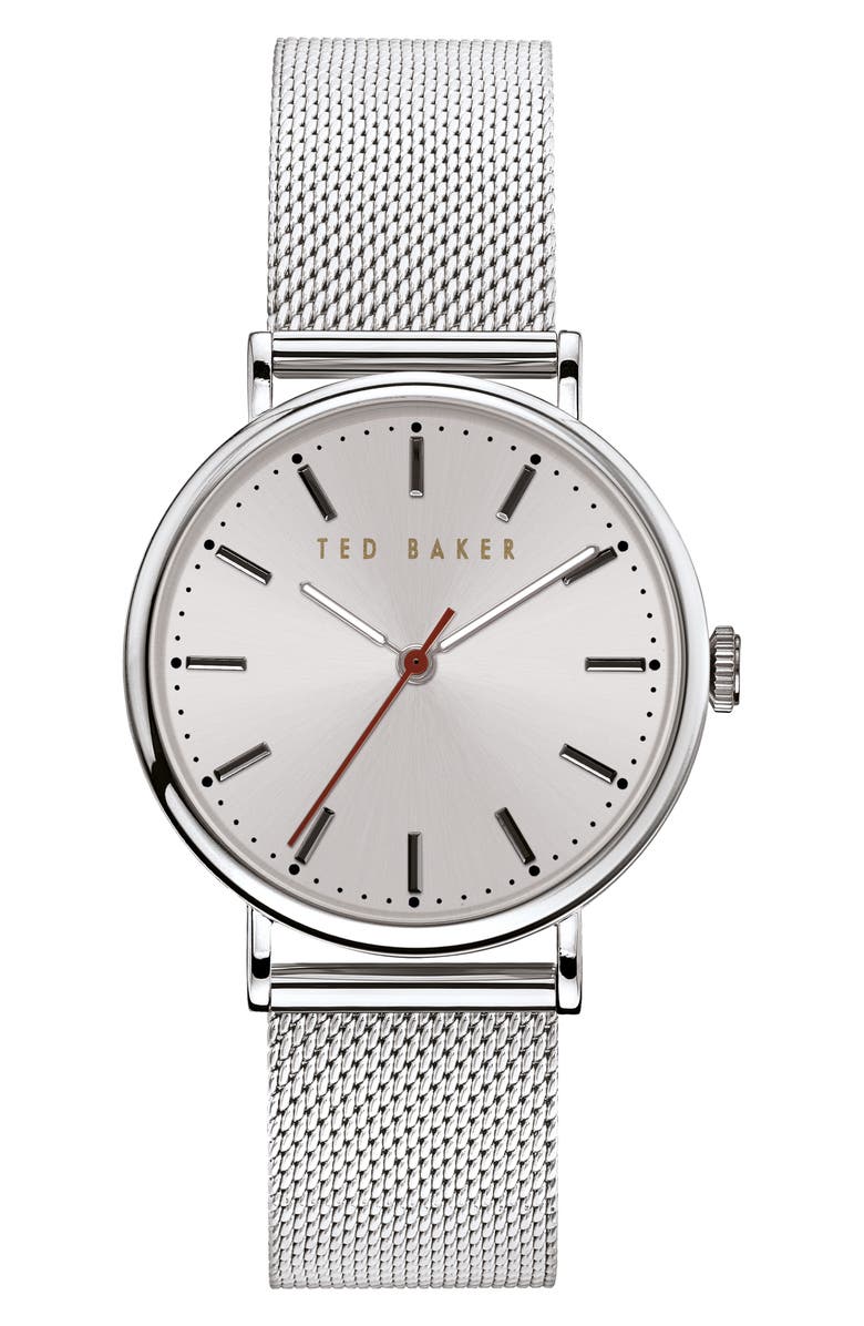 Ted Baker London Phylipa Mesh Strap Watch, 37mm, Main, color, 