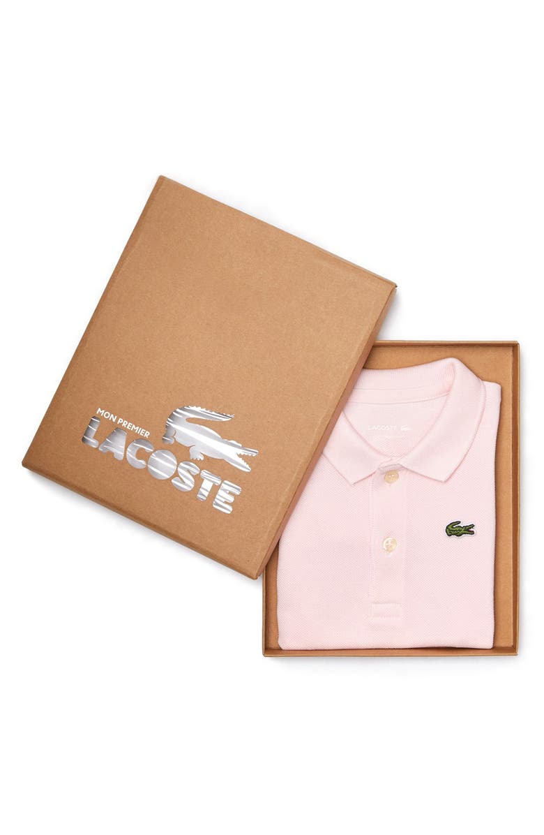 Lacoste Cotton Polo Romper, Alternate, color, 