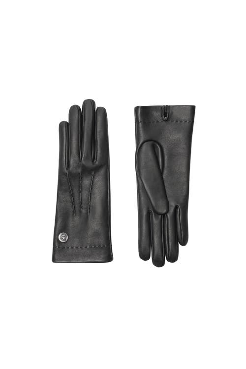 Burberry Equestrian-knight Stud Gloves In Black