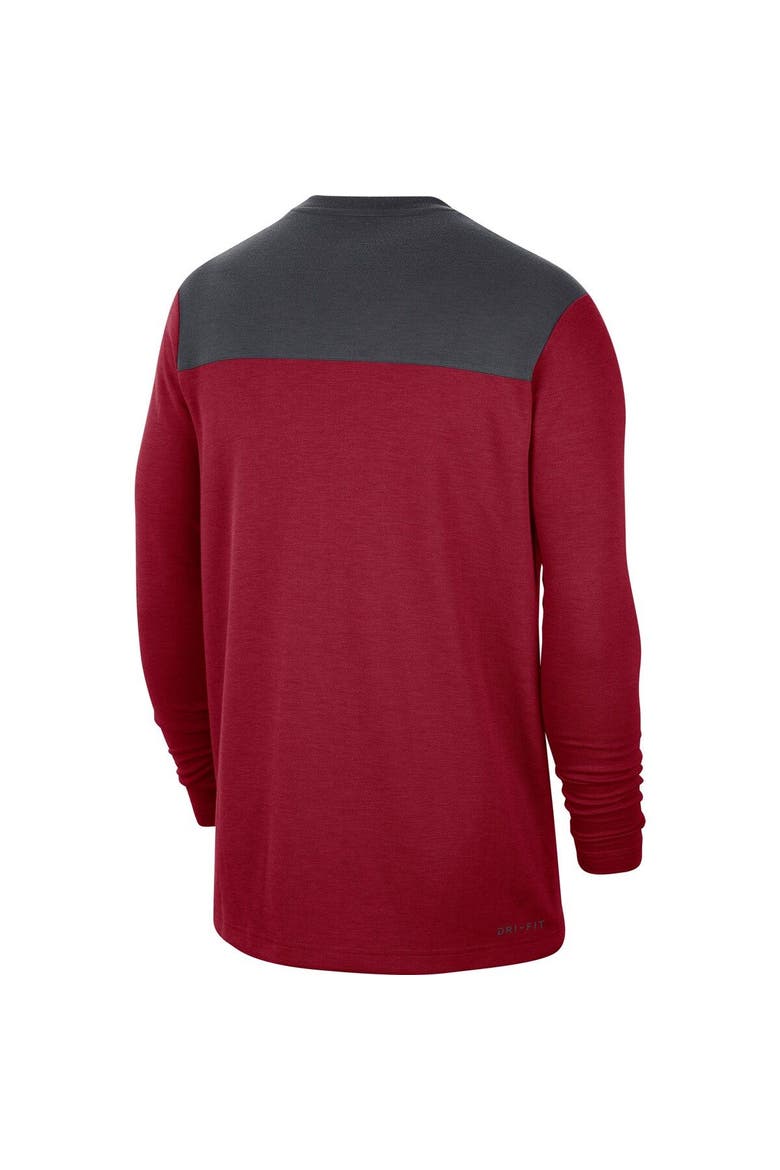 Men's Jordan Brand Crimson Oklahoma Sooners Player Performance Long Sleeve T-Shirt, Alternate, color, Crimson