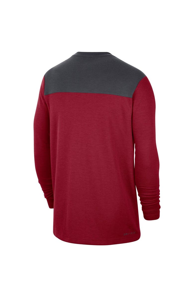 Jordan Brand Men's Jordan Brand Crimson Oklahoma Sooners Player Performance Long Sleeve T-Shirt, Alternate, color, 