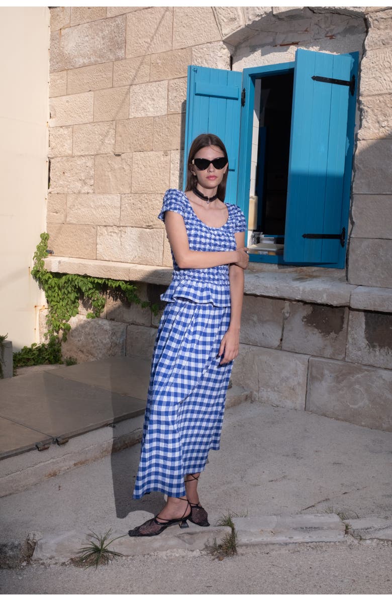 Untitled in Motion Alma Voluminous Plaid Maxi Skirt, Alternate, color, Ios Check