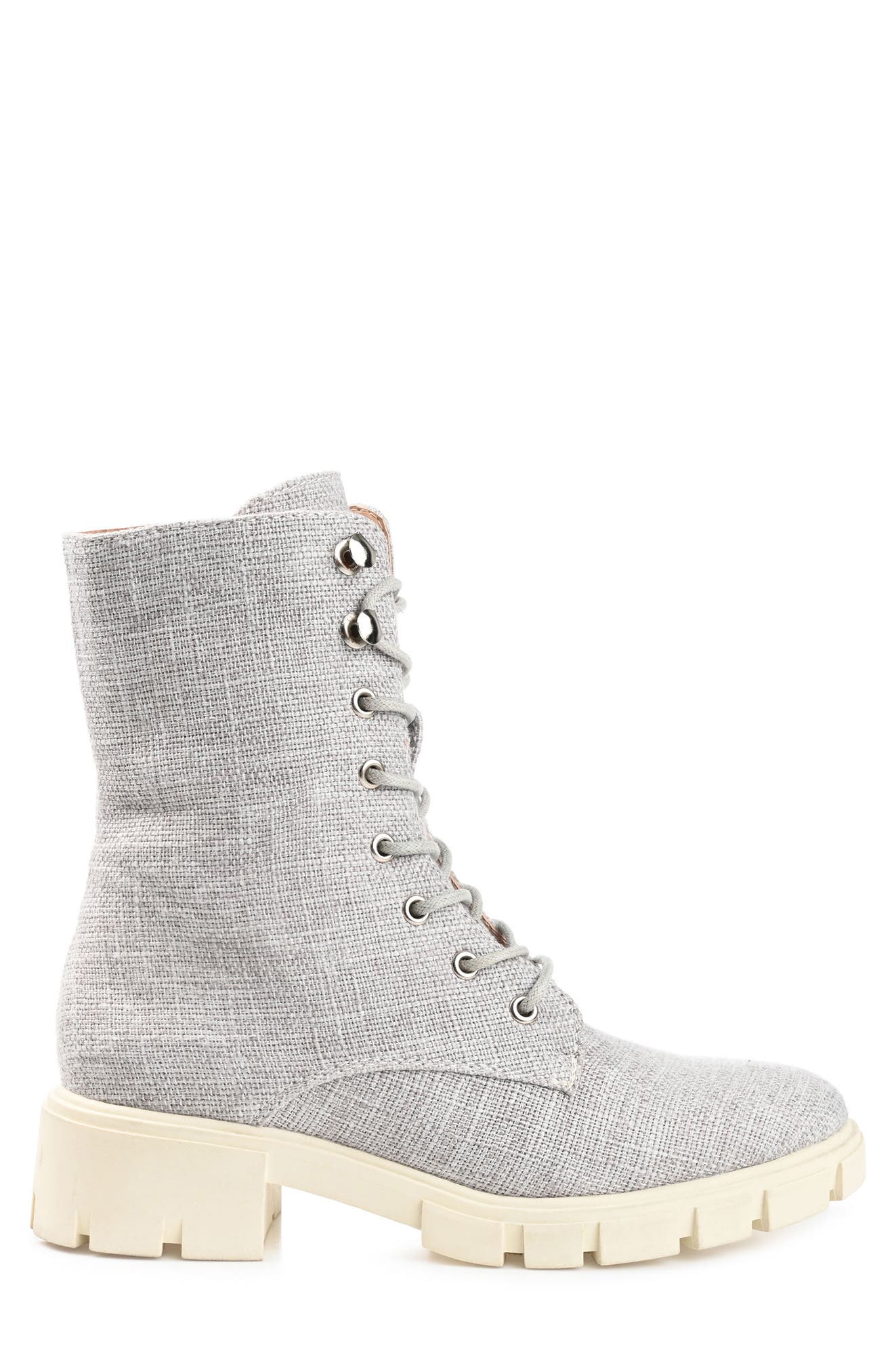 Madelynn Lug Sole Combat Boot, Alternate, color, GREY