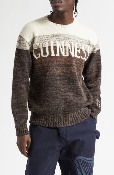 x Guinness Intarsia Logo Colorblock Wool Blend Sweater