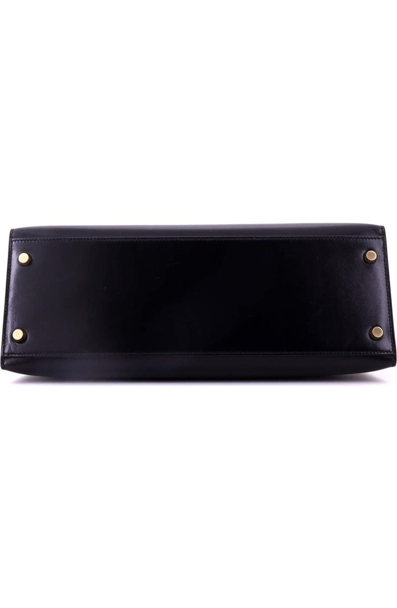 Pre-Owned Hermes Kelly Handbag Black Box Calf with Gold Hardware 32, Alternate, color, Noir