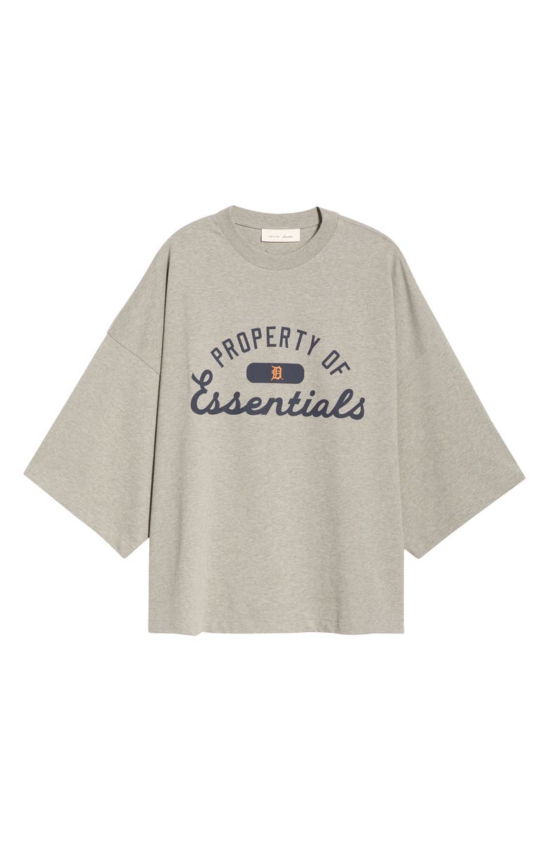 Fear of God Essentials Tigers Merch Cotton Graphic T-Shirt, Main, color, Concrete Heather