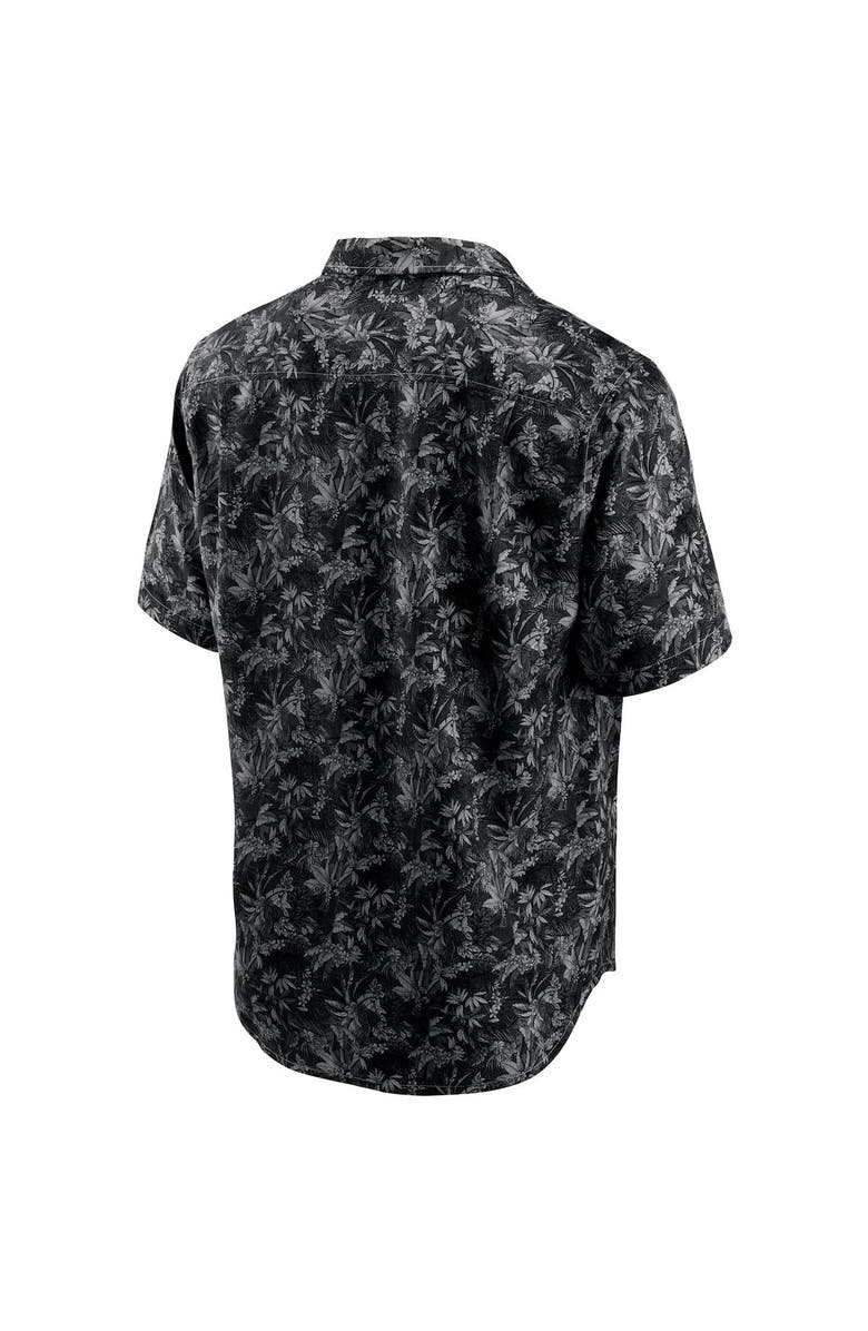 Tommy Bahama Men's Tommy Bahama Black Carolina Panthers Sport Jungle Shade Camp Button-Down Shirt, Alternate, color, 