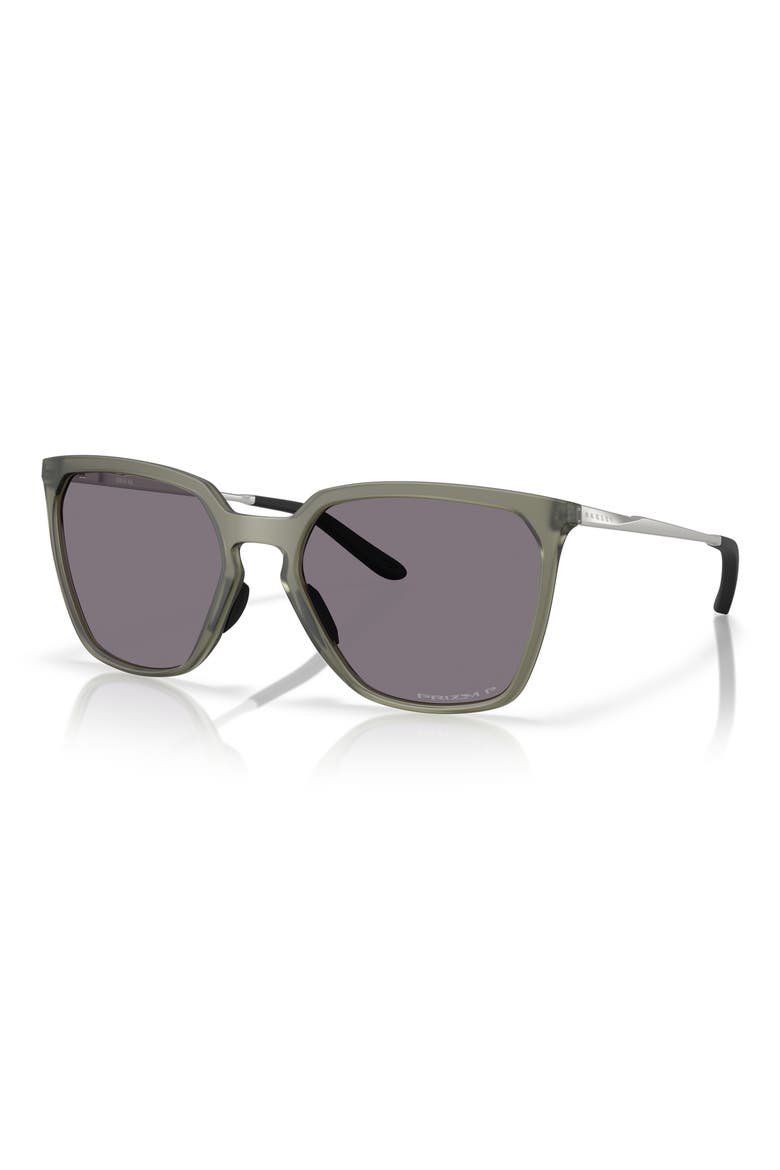 57mm Prizm™ Polarized Rectangular Sunglasses, Alternate, color, MATTE OLIVE / GREY POLAR